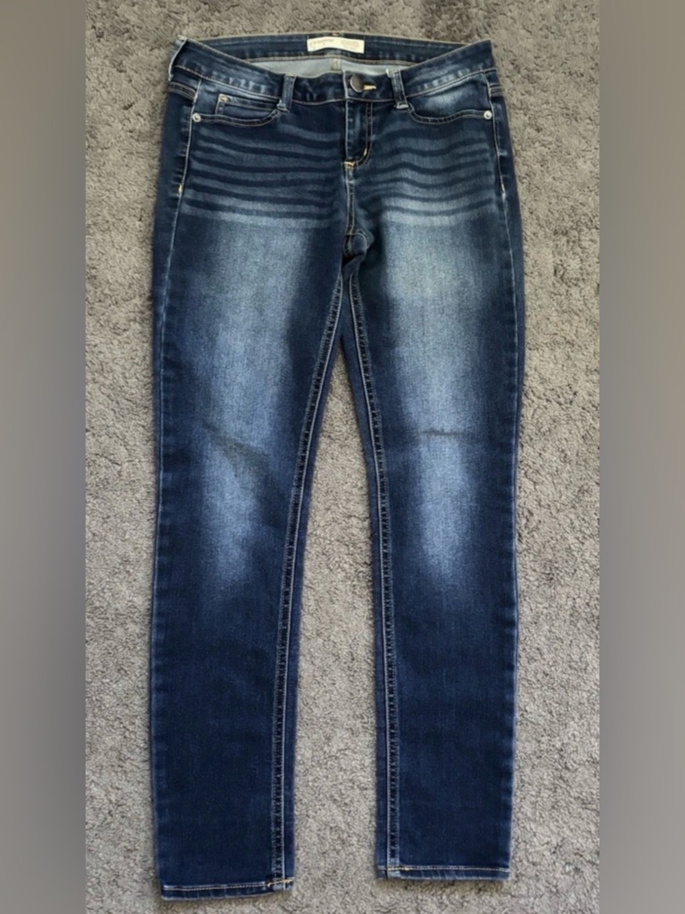 Vintage No Boundaries 81% Cotton Juniors/Womens 9 Skinny Jeans Blue Medium Wash
